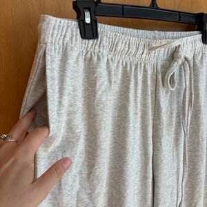 Darong Wide Leg Lounge Pants Women's Size L Beige Knit Comfort